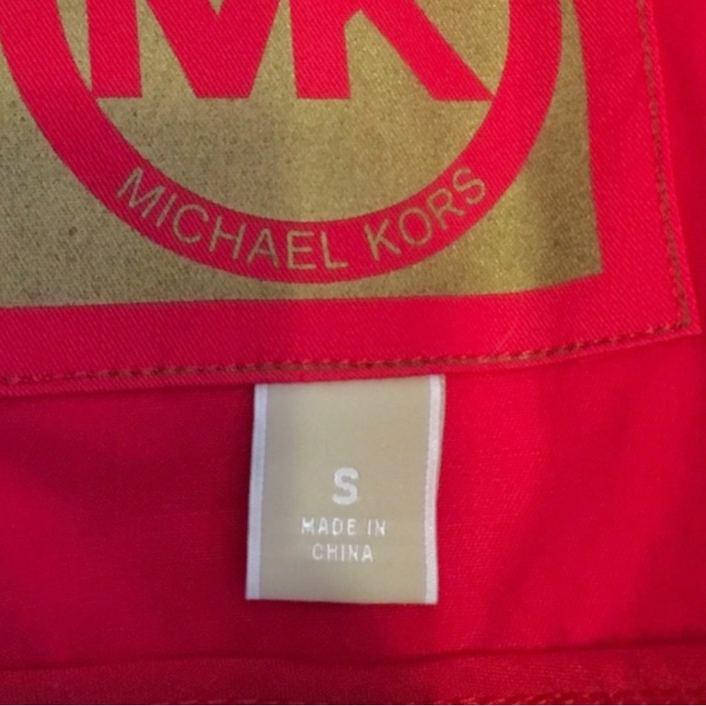 Michael Kors Red Trench Coat with Belt Size S - Picture 7 of 8